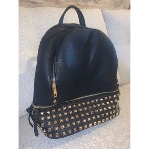 Black studded backpack